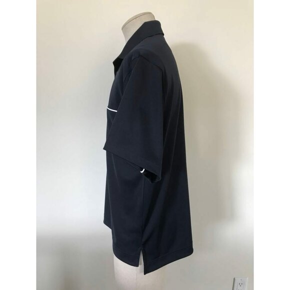 FOOTJOY Prodry Superlite Golf Polo Shirt Mens Small Navy Blue White Piping EUC - Picture 5 of 7